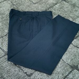 Ralph Lauren Mens Dress Pants Navy Blue 36x32 Excellent Condition Polyester Blen